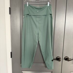 Lululemon Align Ribbed Waist Tidewater Teal Cropped Jogger Size 10